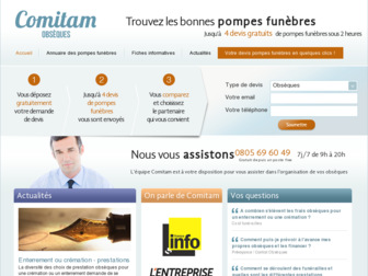 comitam-obseques.com website preview