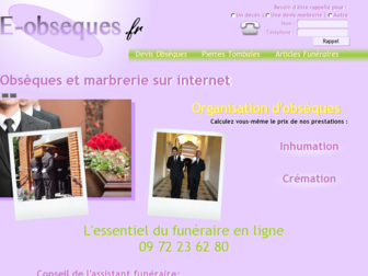 e-obseques.fr website preview