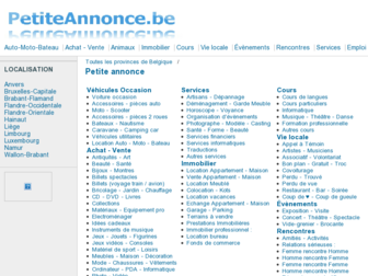 petiteannonce.be website preview