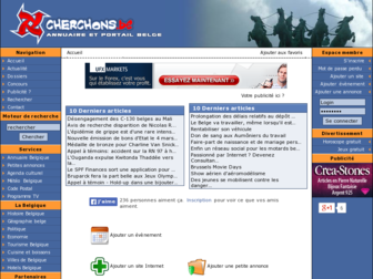 cherchons.be website preview