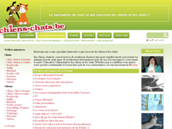 chiens-chats.be website preview