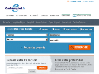 cadremploi.fr website preview