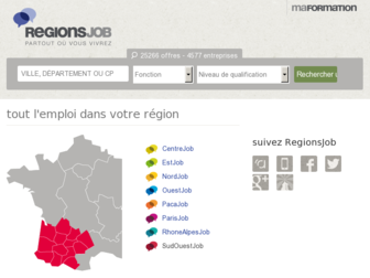 regionsjob.com website preview