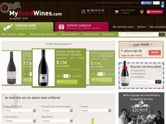 mygoodwines.com website preview