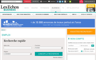emploi.lesechos.fr website preview
