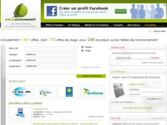 emploi-environnement.com website preview