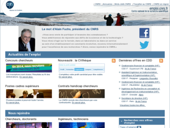 emploi.cnrs.fr website preview