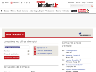 emploi.letudiant.fr website preview