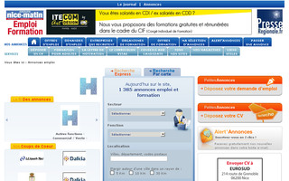 emploi.nicematin.com website preview