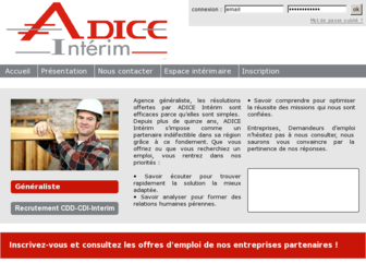 adice-interim.fr website preview