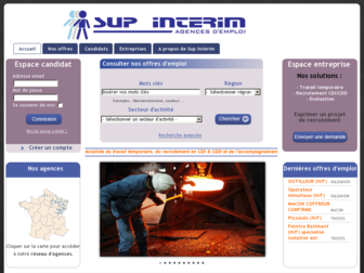 supinterim.fr website preview