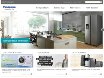electromenager.panasonic.fr website preview
