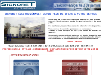 signoret-electromenager.fr website preview