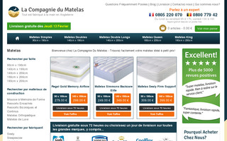 lacompagniedumatelas.fr website preview