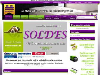 matelas.fr website preview