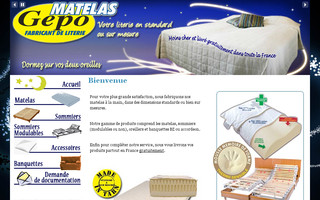 matelas-gepo.com website preview