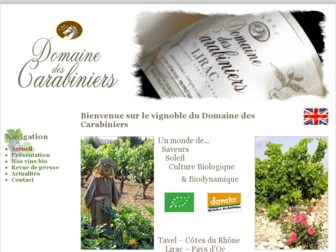 carabiniers-vin-biologique.fr website preview