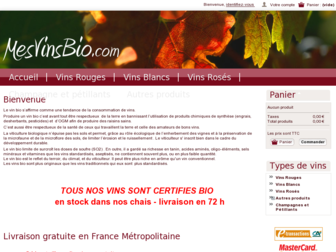 mes-vins-bio.com website preview