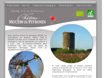 chateaumoulindepeyronin.fr website preview