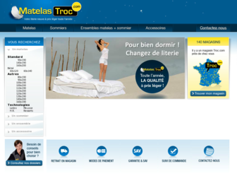 matelas.troc.com website preview