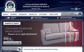 literie-george.fr website preview
