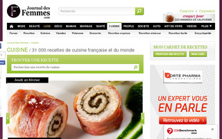 cuisine.journaldesfemmes.com website preview