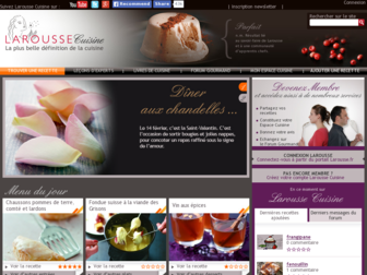 cuisine.larousse.fr website preview