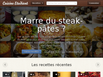 cuisine-etudiant.fr website preview