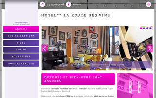 hotellaroutedesvins.com website preview