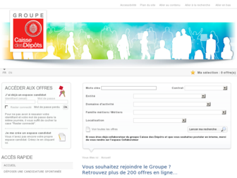 recrutement.groupe.caissedesdepots.fr website preview