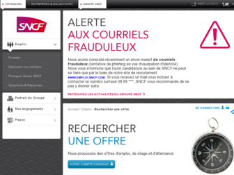 emploi.sncf.com website preview