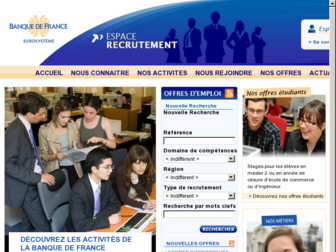 recrutement-banquedefrance.fr website preview