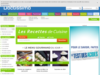 recettes.doctissimo.fr website preview