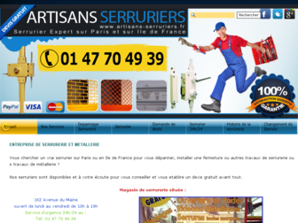artisans-serruriers.fr website preview