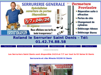 serrurierssaintdenis.net website preview