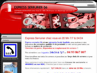 express-serrurier-06.fr website preview