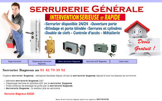 serrureriebagneux.fr website preview