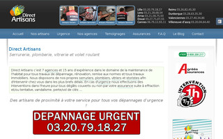 direct-artisans.fr website preview