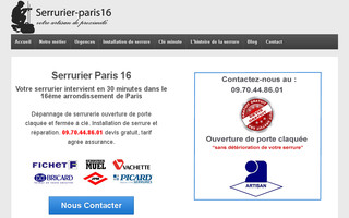 serrurier-paris16.eu website preview