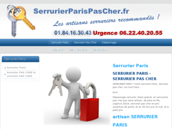 serrurierparispascher.fr website preview