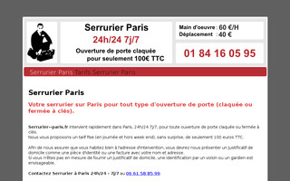 serrurier--paris.fr website preview