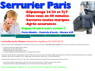 serrurier-paris-16eme.fr website preview