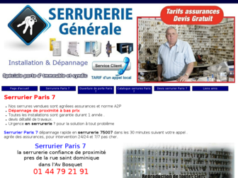 serruriersparis7.net website preview