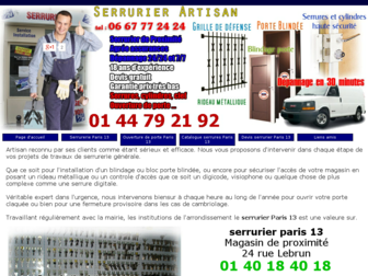 serruriersparis13.net website preview