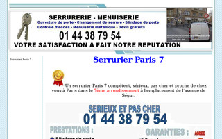 serrurierparis7.org website preview