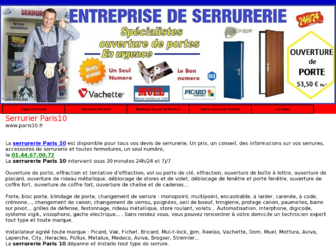 serruriersparis10.fr website preview