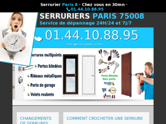 serruriersparis8.fr website preview
