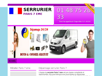 serruriersparis7.fr website preview