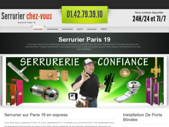 serrurierparis19eme.fr website preview