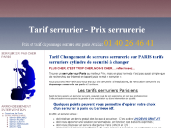 tarif-serrure-serrurier.com website preview